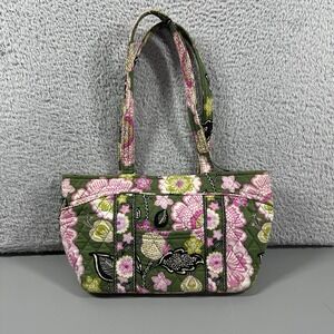 Vera‎ Bradley Mandy Handbag Olivia Pink  Cloth Pockets Organizers Retired